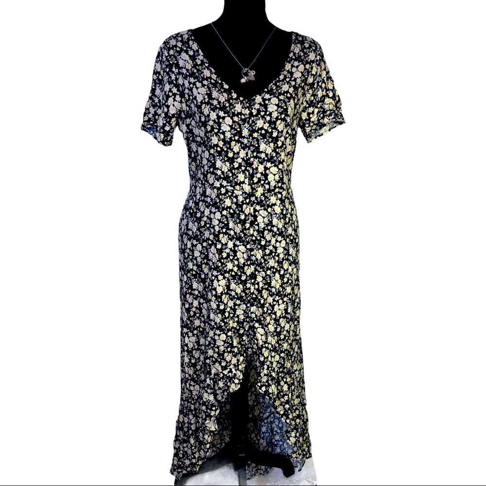 Wild Fable cottage ore Floral Maxi high/low ruffles NWOT  XS